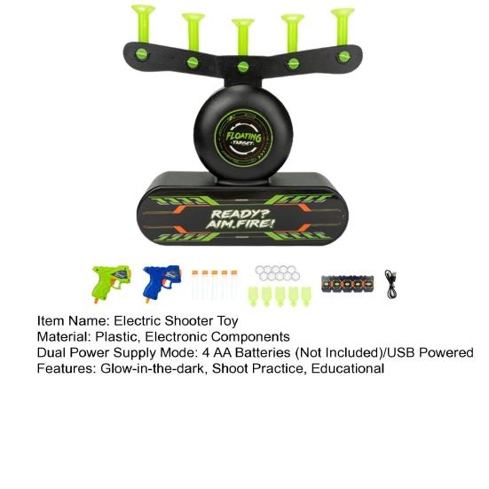 Electric Suspension Ball Shot Target Toy Glow-in-the-dark Kids Long Range Shoot Practice Game Toddlers Boys Girls Educational Shooter Toy