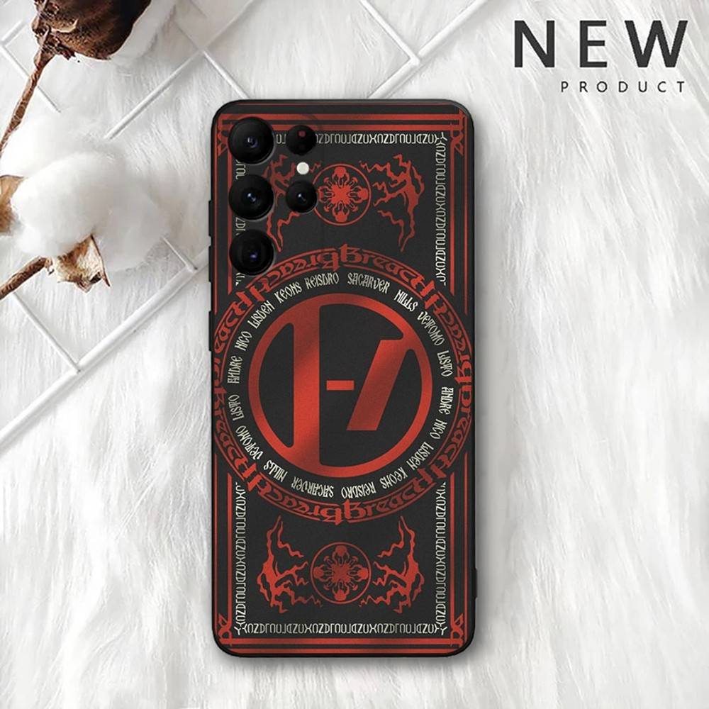 Чехол для телефона Twenty One Pilots Для Samsung S 25,24,23,22,30,21,10,9,Ultra,Plus,Lite,FE,4,5G Черный Мягкий чехол