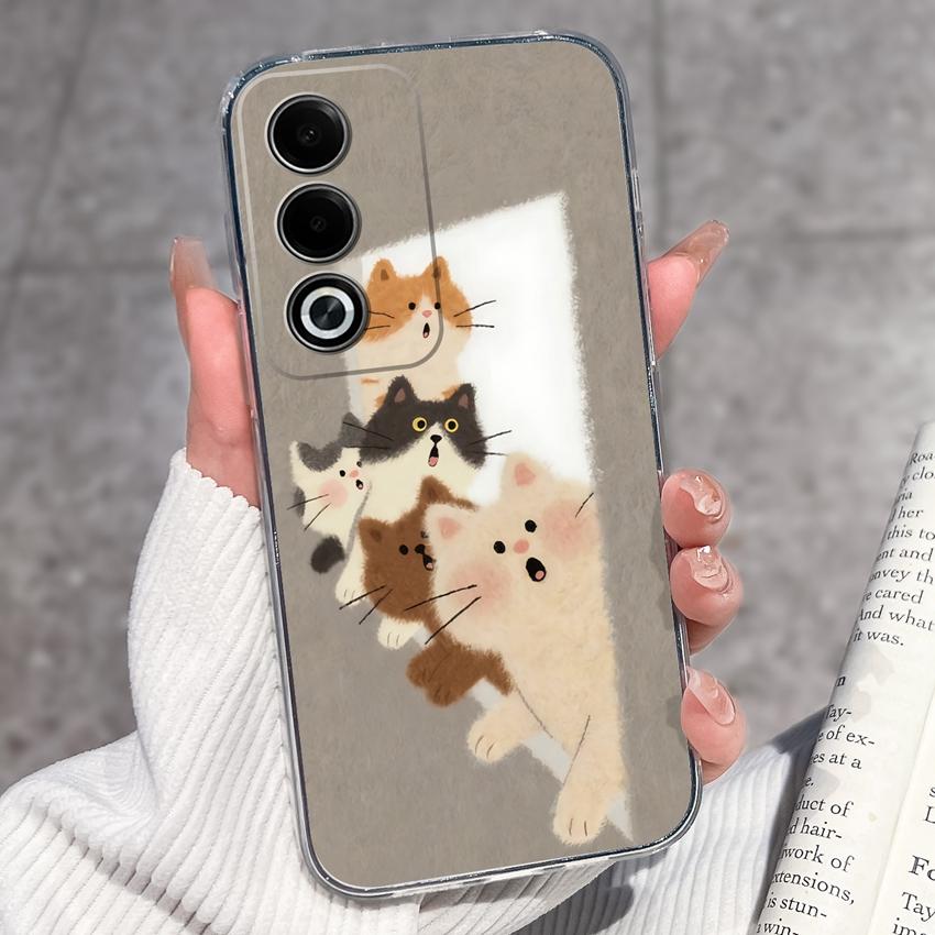 Роскошный противоударный чехол для телефона Oppo A3 A5 A1 Pro A3x AX5 AX5s A7 A8 Ace2 с милыми цветочными узорами, прозрачная защита из ТПУ, задняя крышка для корпуса Oppo