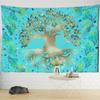 Светло-зеленый гобелен «Древо жизни», настенный богемный психоделический колдовство, загадочная гостиная, общежитие, домашний декор