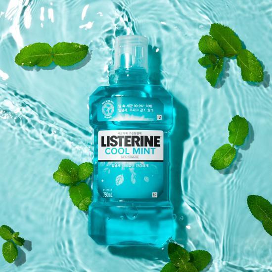 Listerine Жидкий охлаждающий мятный ополаскиватель для полости рта Triple Plan (750мл