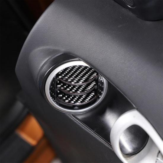 Black Carbon Fiber Door Panel Air Outlet Vent Trim Cover For Nissan 350Z 2003-06