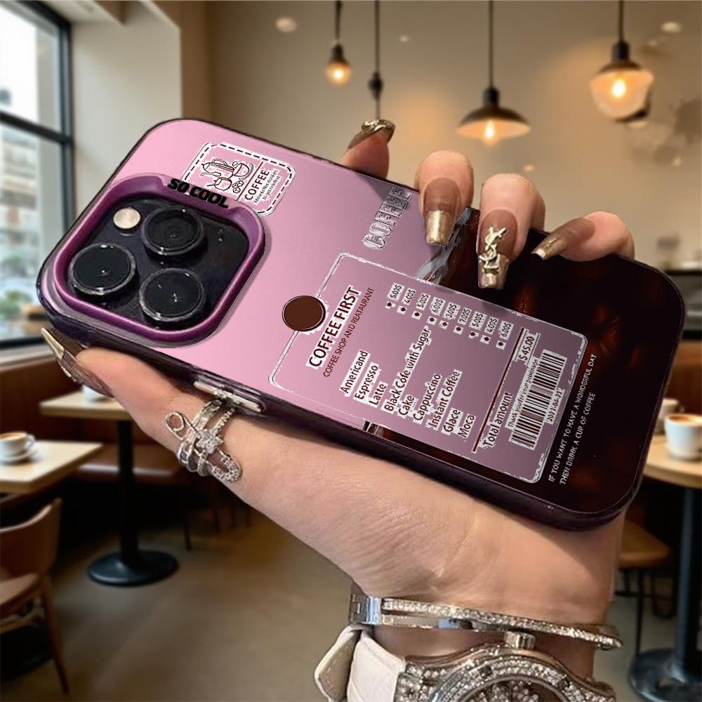 Чехол для телефона «Кофе прежде всего» (Coffee First Menu) для iPhone 16 15 14 13 12 11 Pro Max Mini, противоударный, защитный от царапин