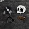 Contemporary Skull Geometric Brooch Unique Alloy Skeleton Pin For Events Halloween