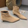 Pointed Toe Ankle Boots Women High Heels Suede Shoes Winter 2025 Trend Sexy Elegant Office Shoes Fashion Party Pumps Botas Mujer