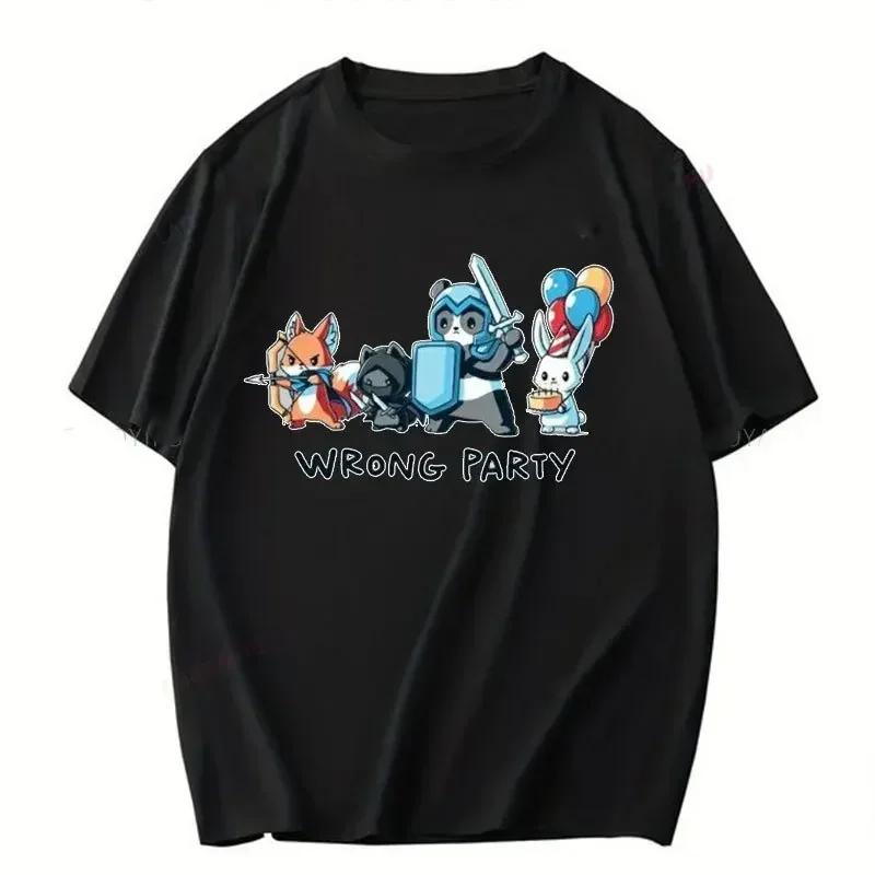 T Shirt Cats Playing Dungeons and Dragons Present Funny Tshirt Summer Short-sleev WomesT-Shirt