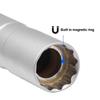 Universal Car Repair Tool 14mm 16mm Spark Plug Socket Wrench Adapter Set Joint with Magnetic Flexible Socket Thin Wall 3/8" Drive
