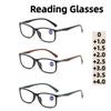 Нейтральная мода Классическая квадратная оправа Очки для чтения с барьером от синего света Мужская мода Прозрачные линзы Очки для пресбиопии