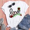 Fashion Women's Tshirts Tops Print Short Sleeve White Ropa Mujer Trend T-Shirt Summer O-Neck Oversized Top Popular Tshirts Tee