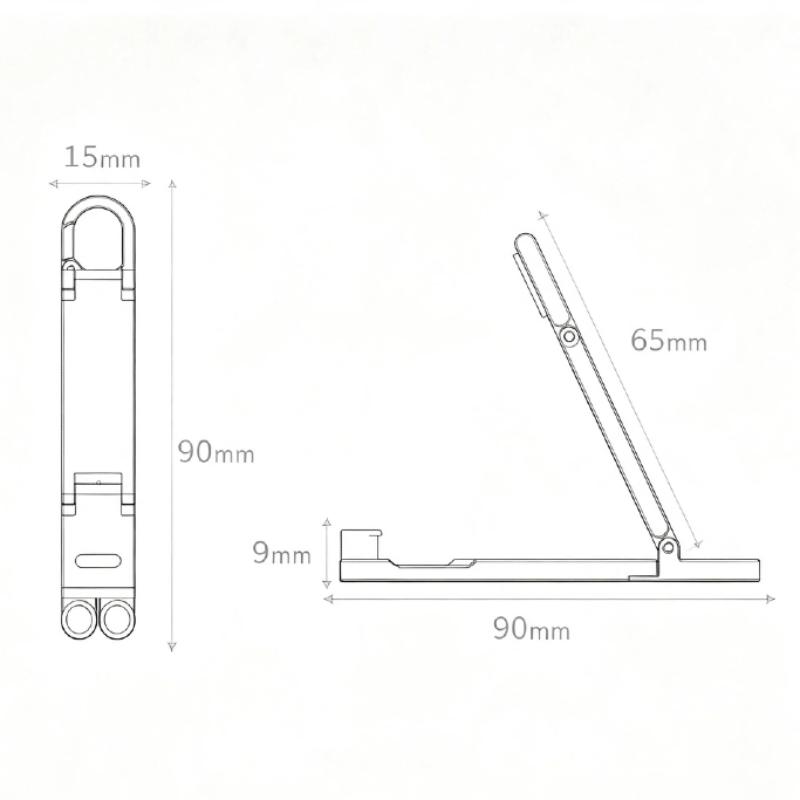 Mini Foldable Keychain Phone Stand Multi-Angle Adjustable Portable Cell Phone Holder for Cafe Work Outdoor Relaxation