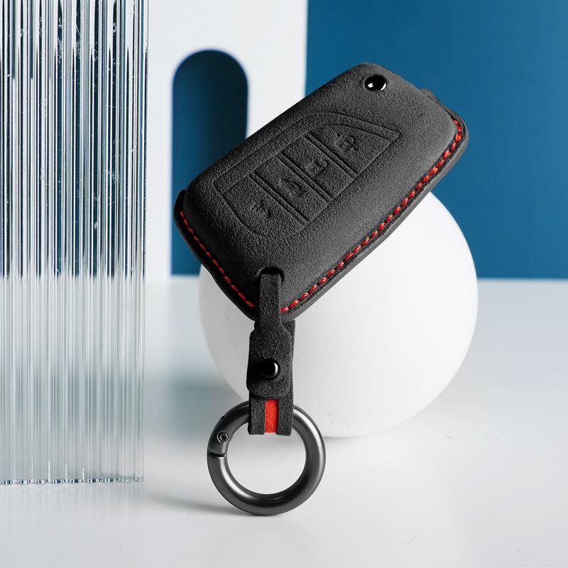 2 4 Button suede car key case cover protect shell Skin F For Toyota Corolla RAV4 C-HR Yaris Aygo Avensis Scion Vitz Flip Key