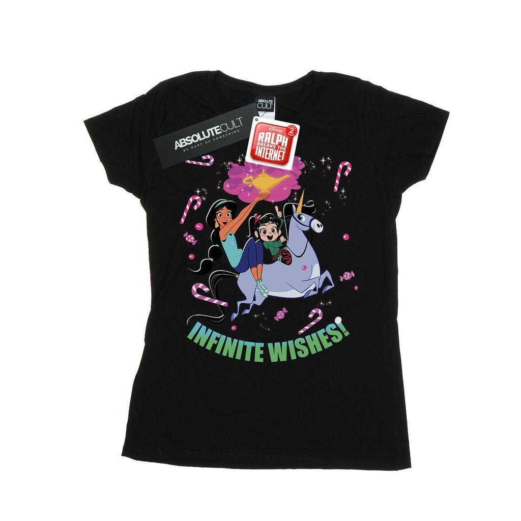 Disney Womens/Ladies Wreck It Ralph Jasmine And Vanellope Cotton T-Shirt