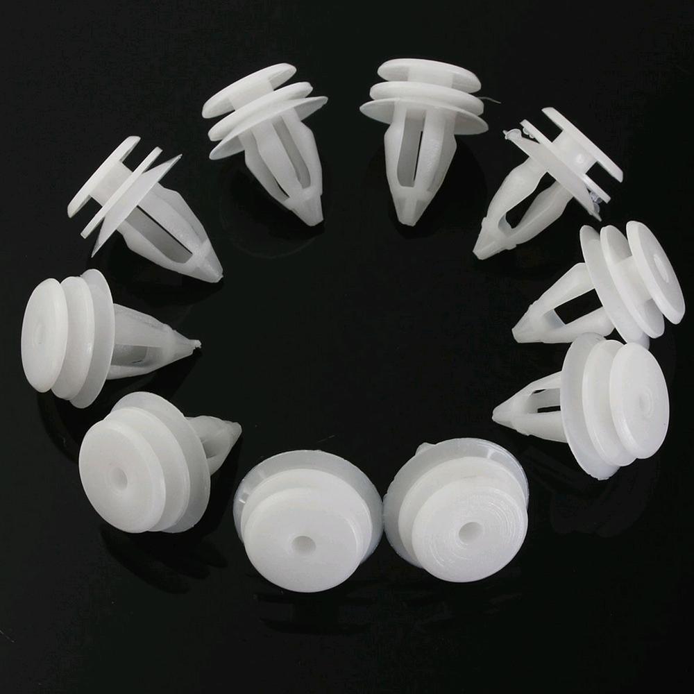 10 шт. автомобильных аксессуаров для салона автомобиля, отделка дверей, белые клипсы из POM для BMW 3 5 7 серии F30 F31 E46 E90 E91 E39 X5 X6