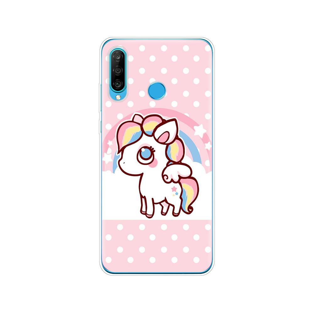 Case For HONOR 20 Lite View 30 V 30 Pro Plus Cover For Huawei Honor 20S 9A 9C 9S 9X Premium 7s 8a Case Rainbow Lovely Unicorn