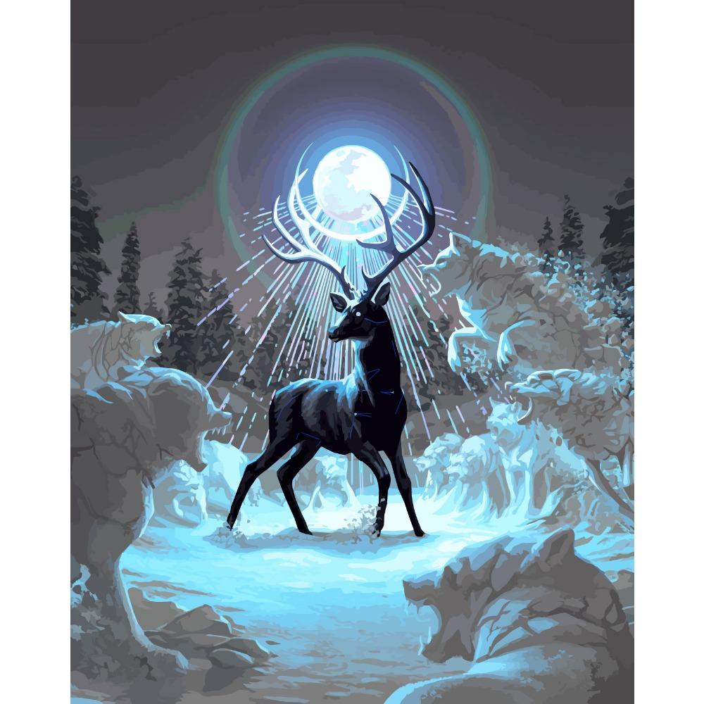 40x50 см Картина по номерам Фэнтези Звездный мир Рисунок на холсте Ручная роспись Художественный подарок Домашний декор DIY Кит Животное Девушка Наборы картинок