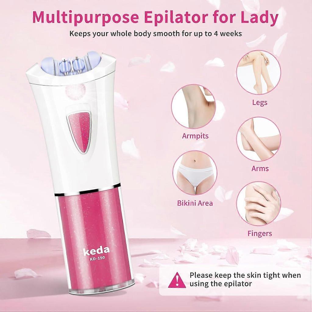 2026 Latest Model Skin Epilator - Women's Facial Smooth Glide Epilator with LED Light - Wireless Facial Epilator - Women's Electric Epilator for