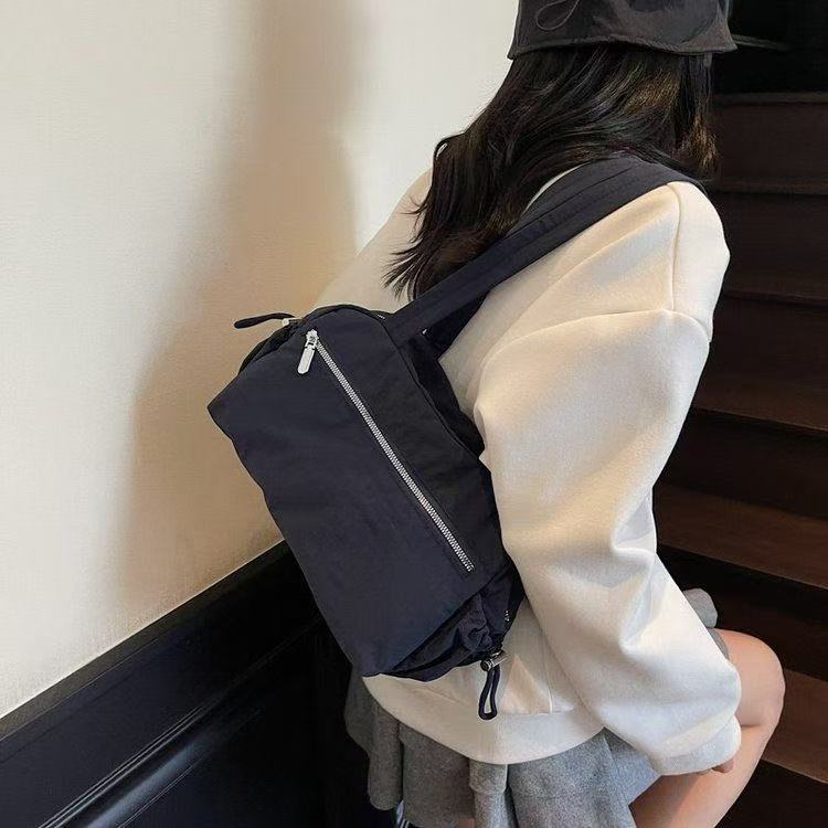 Girls Bag Korean Vintage Fashion Y2K New Nylon Shoulder Bag Purses and Handbags Women