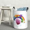 Laundry Collector Sunny Bunnies - Rainbow Bunnies Folding Laundry Basket Home Organizer Children Washing Basket Home Organizer