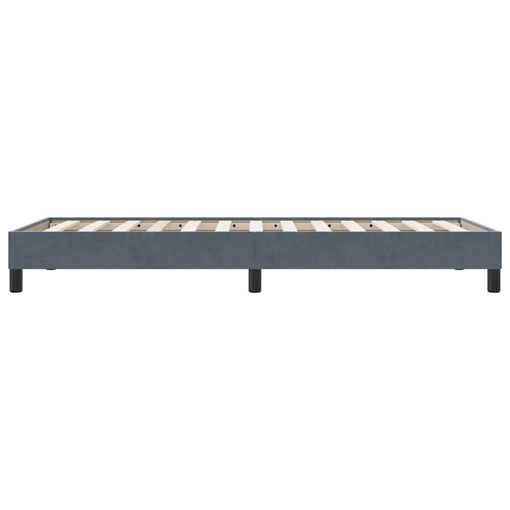 Łóżko Box Spring Bez Materaca Ciemnoszary 90X210 Cm Aksamit
