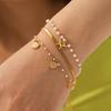 18K Gold Plated Starfish & Pearl Stainless Steel Bracelet - Summer Beach Fashion