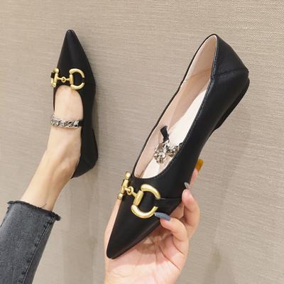 Остроносая металлическая пряжка в виде лошади, два способа носки, обувь с неглубоким вырезом и плоской подошвой, женская обувь, удобная, повседневная, универсальная, для носки и комфорта