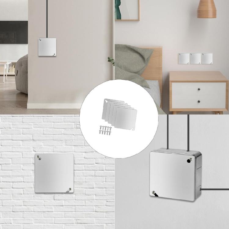 5Pack Rustproof Metal Cover Plates Electrical Outlet Cover Plates For Standard 4 In Square Electrical Boxes