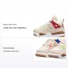 Детские кроссовки Air 4 Retro TD Wild Things кремового цвета с парусом, университетский красный DH0571-264