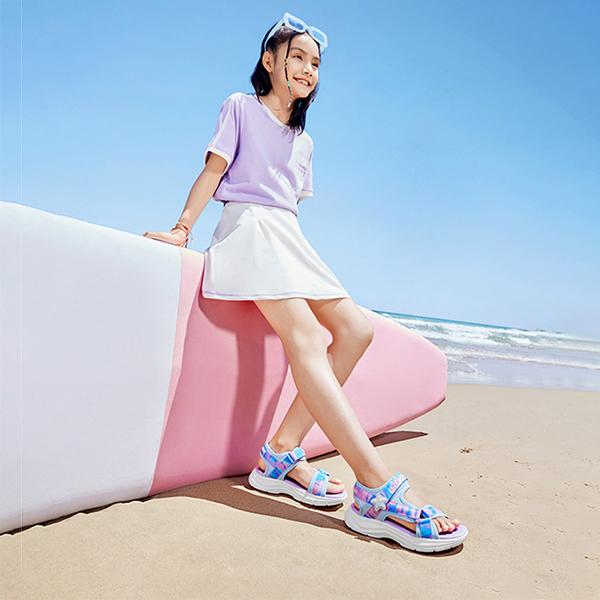 Skechers Удобные повседневные детские сандалии Детские сандалии Фиолетовый Синий Розовый 303103L-LBMT
