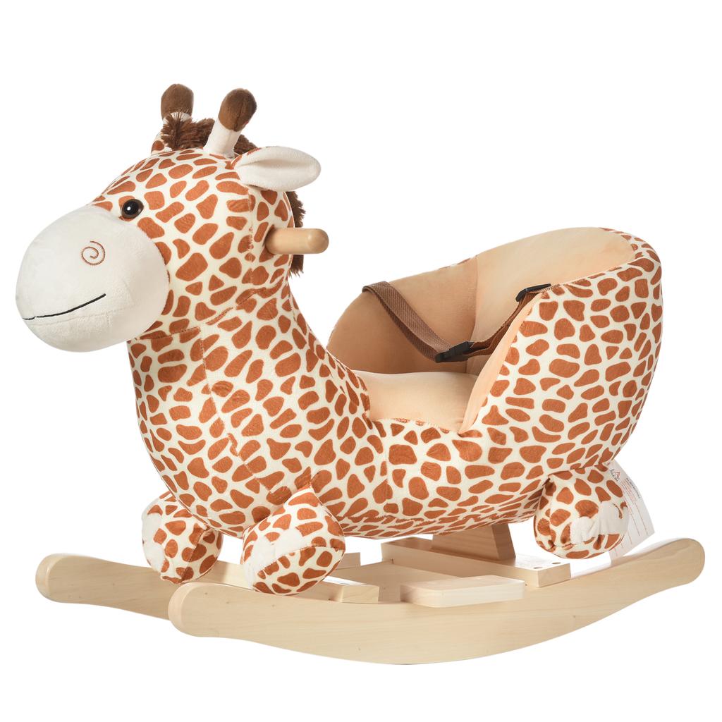 Children Kids Rocking Horse Toys Giraffe Seat Belt Toddlers Baby Toy Gift