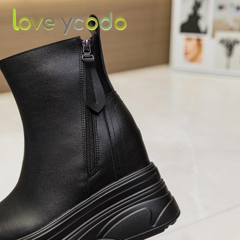 Женские ботинки-бустеры из натуральной кожи, женские удобные и дышащие повседневные кожаные ботинки