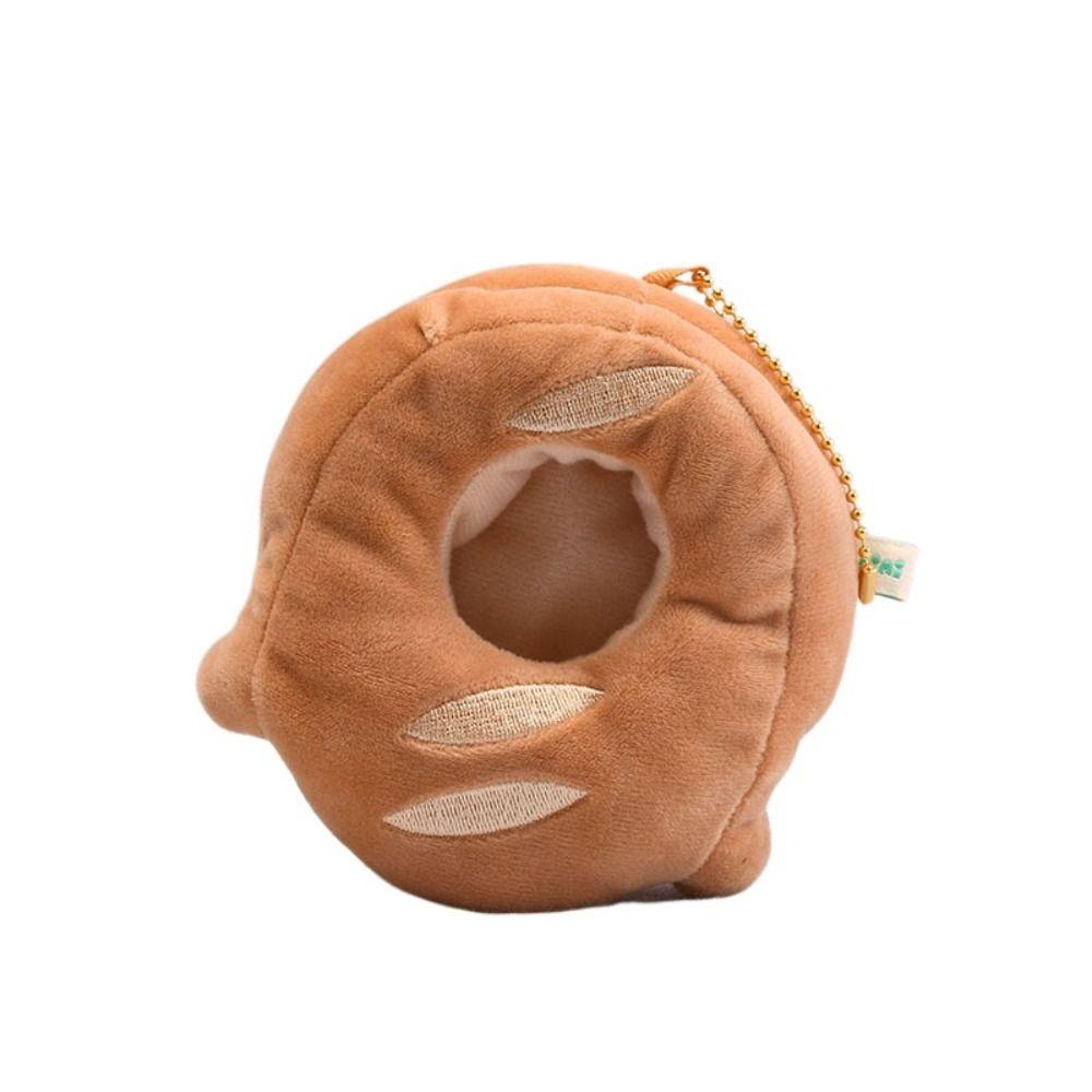 Bread Series Cartoon Plush Doll Kawaii Multicolor Frog Duck Bag Ornament Stuffed Keychain Hanging Fluffy Animal Pendant
