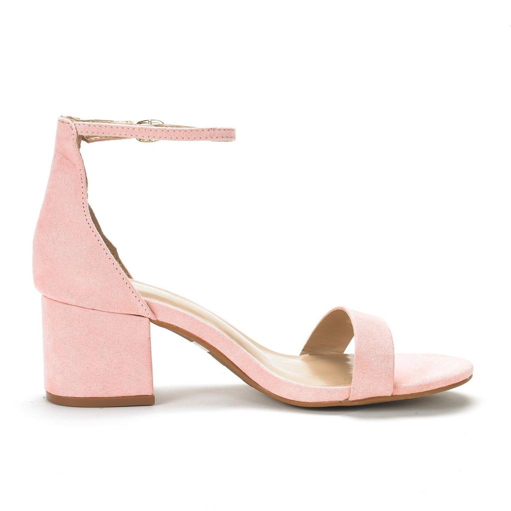 LOSLANDIFEN Женские сандалии с открытым носком на толстом среднем высоком каблуке, повседневные женские сандалии, черные, телесные, универсальные женские туфли