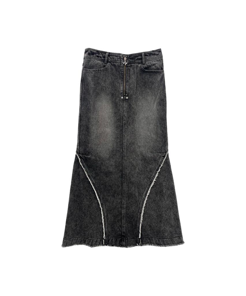 BLR Denim Wide Long Skirt