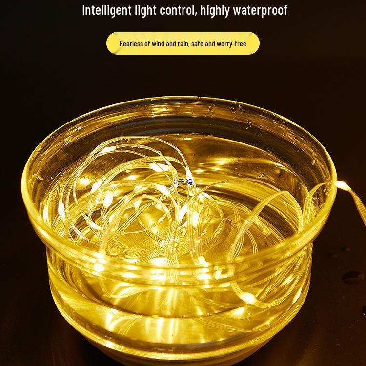 Уличные водонепроницаемые солнечные гирлянды для украшения дерева и сада