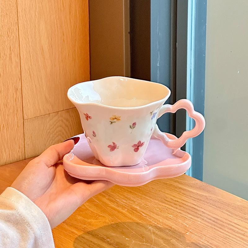 Подарок на день рождения для девочек, цветы высокой ценности, кофейные чашки, подарочные коробки, керамические чашки и блюдца, послеобеденный чай, стаканы для воды, сувениры