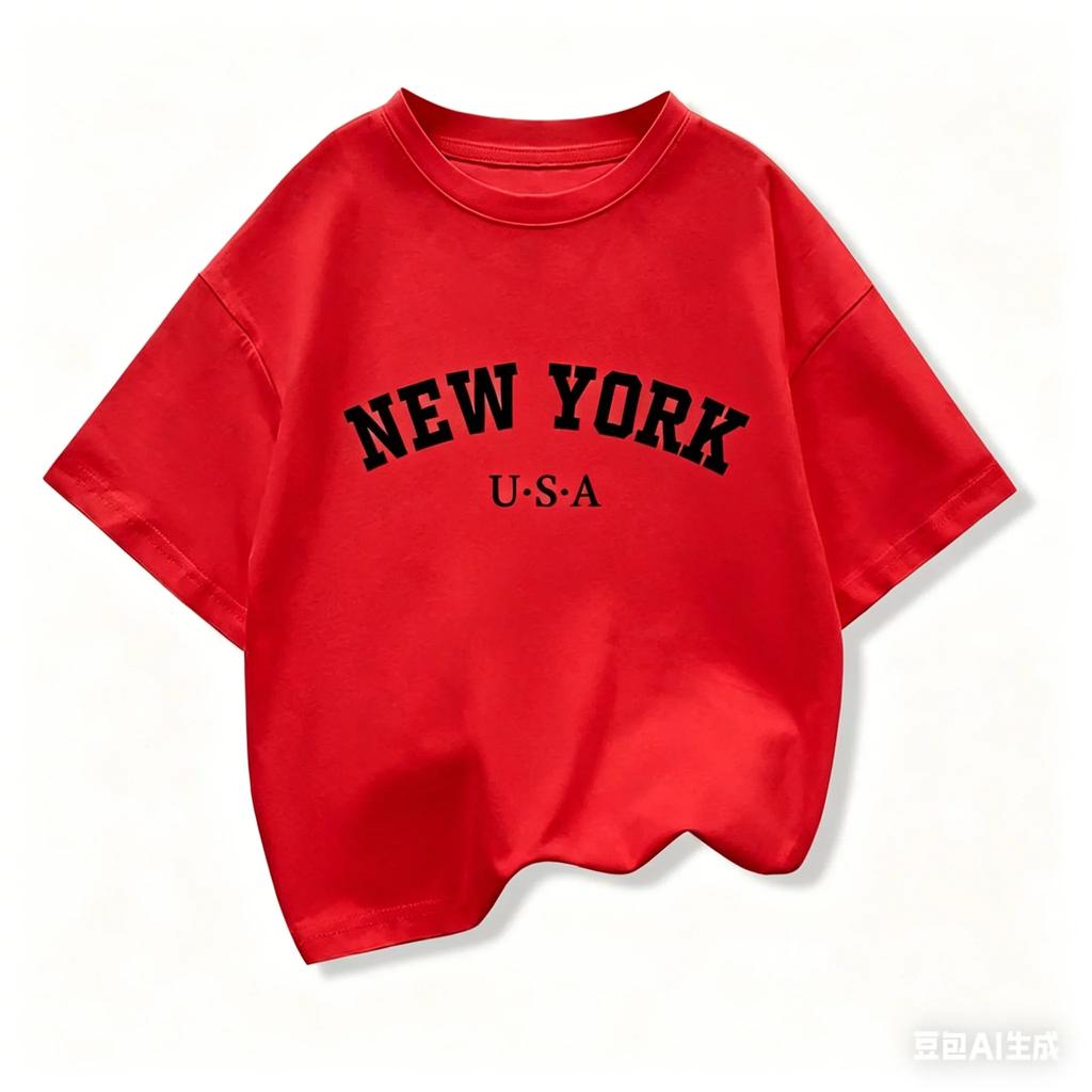 Unisex Retro New York USA Letter Print Short Sleeve Tees Classic City Vintage Graphic Casual Streetwear Daily Basic Summer Top