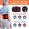 Usb Electric Heated Waist Massager,Thermal Vibration Abdomen Massage Belt,Lumbar Decompression Support,Lower Back Brace Relax