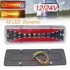 2PCS 12V/24V 42 LED Dynamic Car Truck Tail Light Turn Signal Rear Brake Light Reverse Signal Lamp For Trailer Lorry Bus Campers