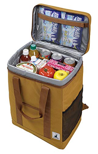 Капитан Олень (КАПИТАН ОЛЕНЬ) Сумка-холодильник, квадратный стиль рюкзака, коричневая утка, UE-621, Размер: 34см Ш x 23см Г x 45см В