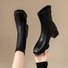 Elastic Socks Boots Women's Ankle Boots Women's Thick Heel Square Toe Retro Short Boots New Women's Shoes Botas Mujer