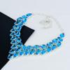 Ожерелье из серебра 925 пробы Swiss Blue Topaz Gemstone Handmade, ожерелье из серебра Swiss Blue Topaz для жены, ожерелье унисекс, подарок жене