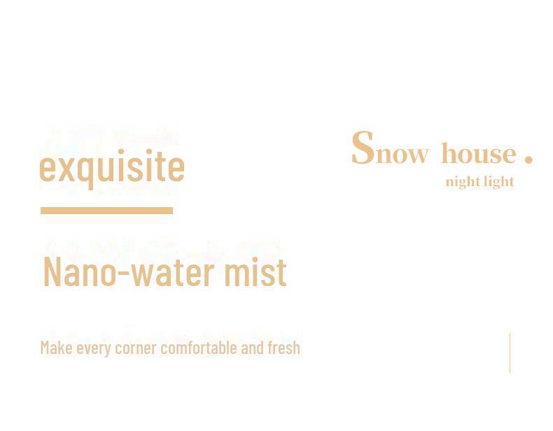 Портативный USB увлажнитель воздуха в виде снежного домика и ночник - Милый мини настольный распылитель воздуха