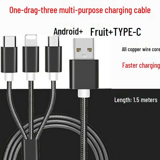 Universal 3-in-1 Charger for Huawei, OPPO, Xiaomi & Vivo Android Phones