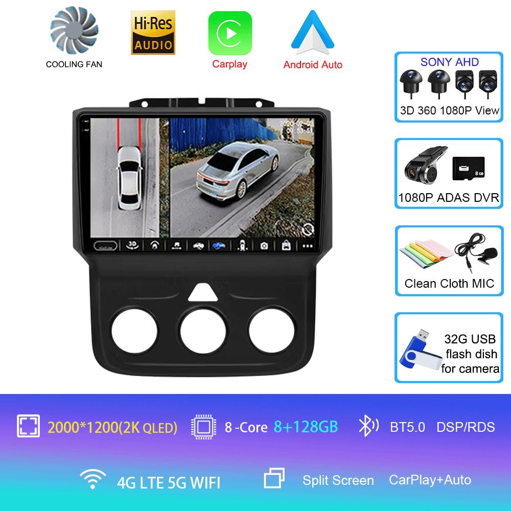 Автомагнитола Android 14 для Dodge Ram 4 IV DJ DS 2013 - 2019 Мультимедийный видеоплеер Навигационная стереосистема GPS Нет 2din 2 din dvd