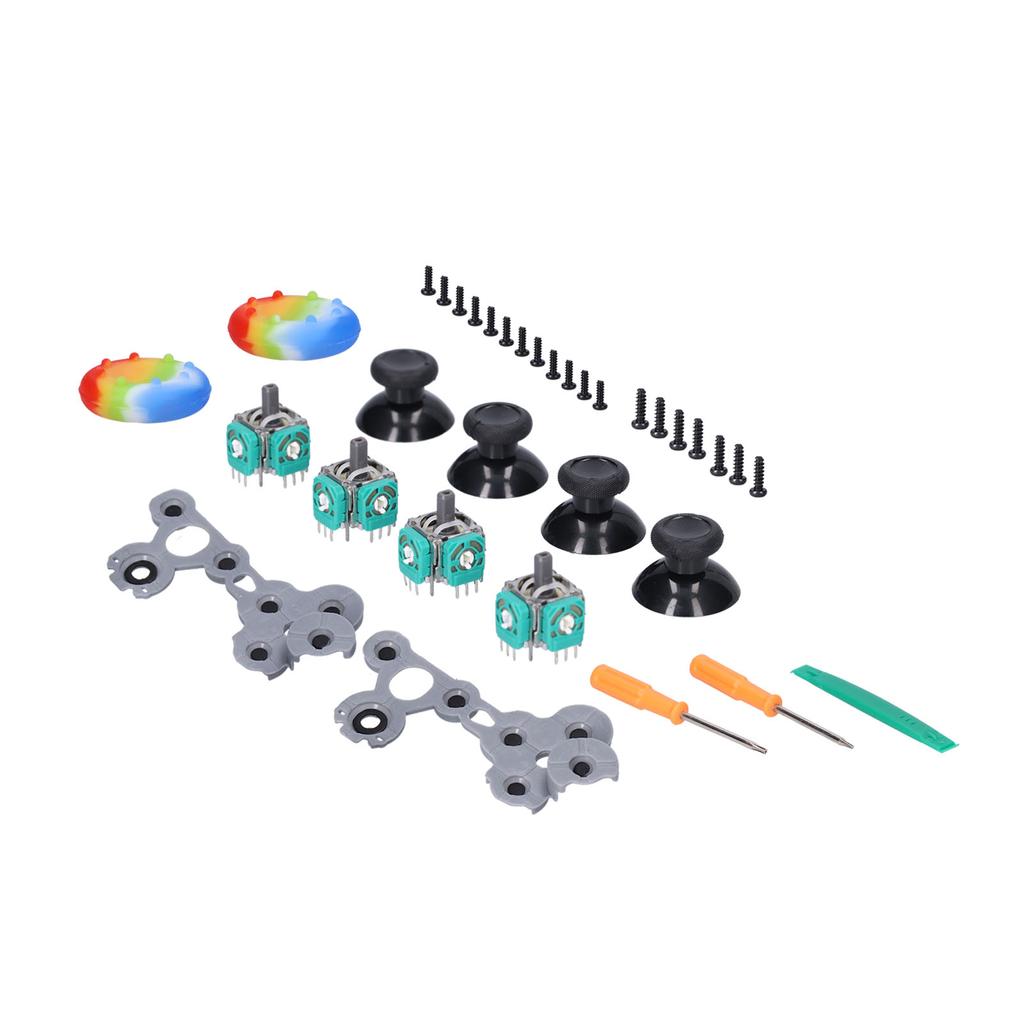 QM21070941 Joystick Replacement Kit Silicone 3D Analog Gamepad Thumbstick Repair Kit for Xbox One