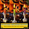 3pcs LED Halloween Candle Lights with Skeleton Hand For Halloween Decoration