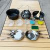 Portable Cookware Set For 2-3 People Camping Hiking Lightweight Aluminum Alloy Pot