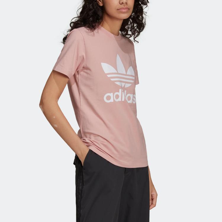 adidas Оригиналы ADICOLOR CLASSICS TREFOIL SS22 Футболка с втачным рукавом Женская Розовый HJ9603