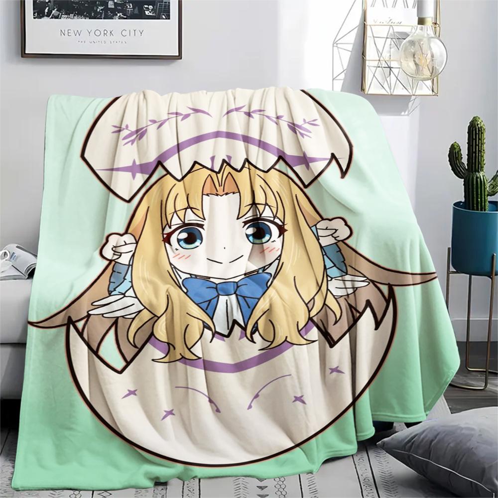 1PC Shield Hero Print Flannel Blanket, High quality Comfortable for All Seasons, Home Decor, Warmth and Comfort, Perfect for Christmas Gifts