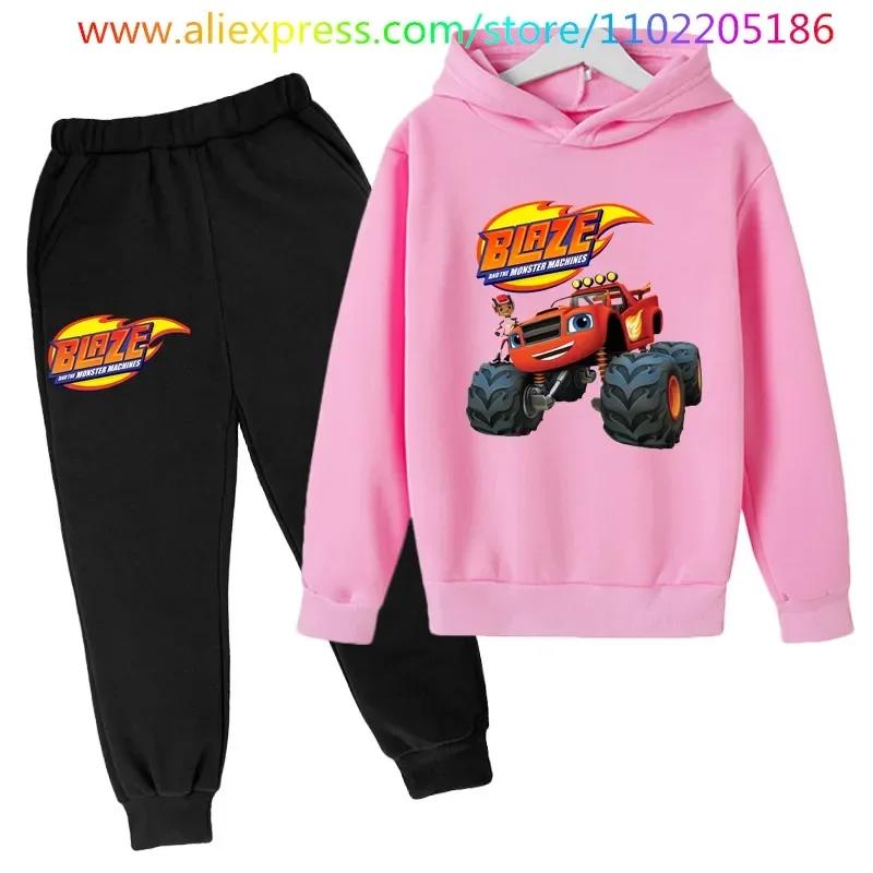 Толстовка Topo De Bolo Blaze And The Monster Machines 4, детская одежда, одежда для девочек, детский осенний костюм, толстовка и брюки для мальчиков